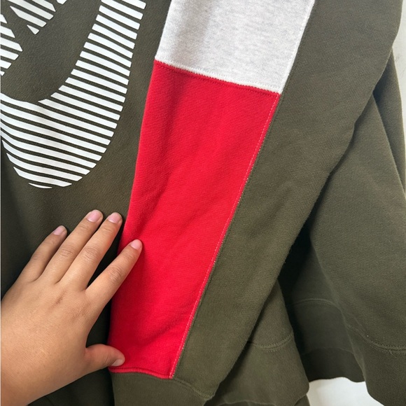 Nike Men's Crewneck Sweater - Gray, Red, and Green - Picture 5 of 9